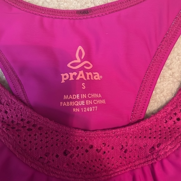 PRANA Ani Athletic Fushia Tank Top.  Size Small - Picture 5 of 6